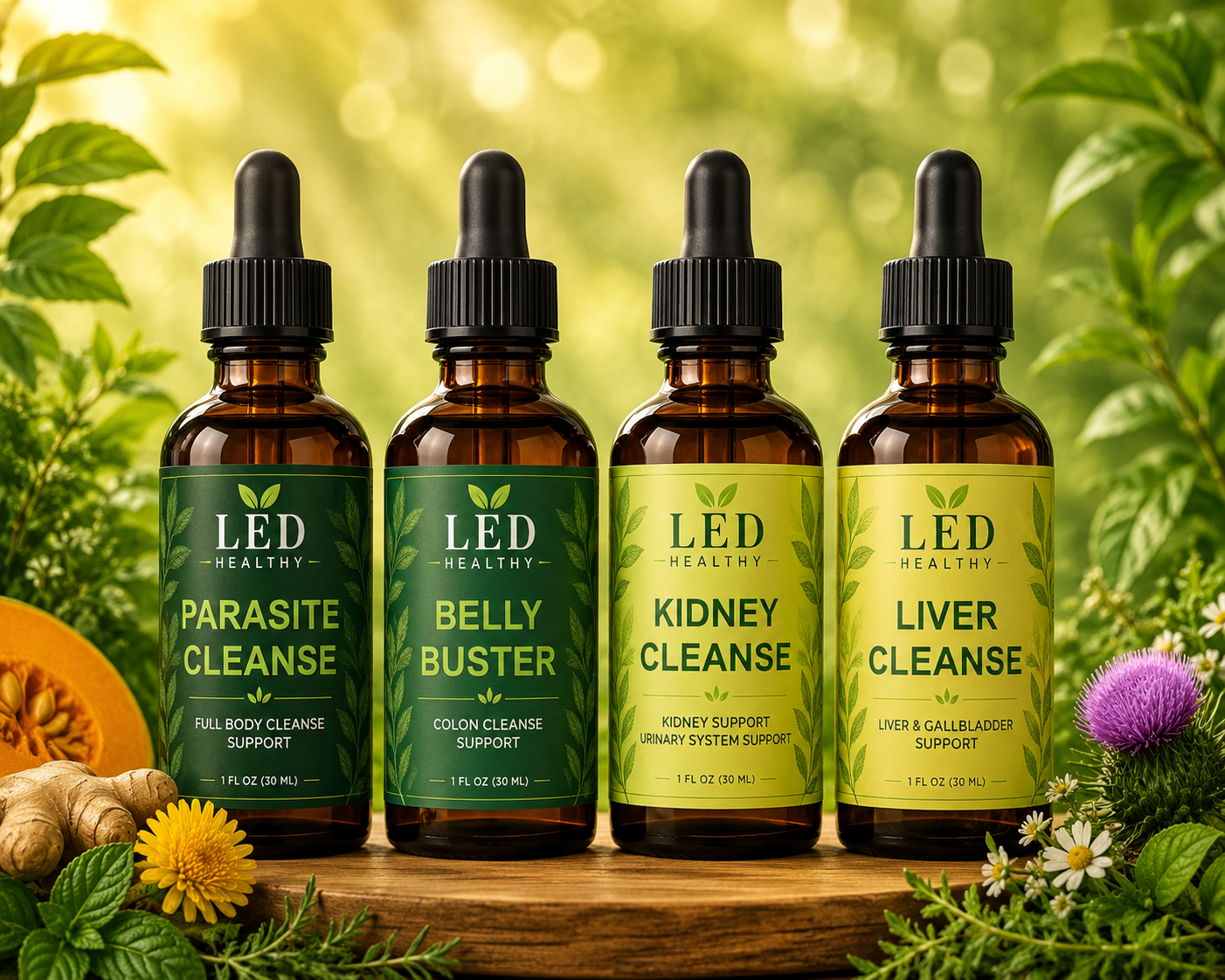 L.E.D. Healthy herbal tinctures with fresh herbs and sea moss